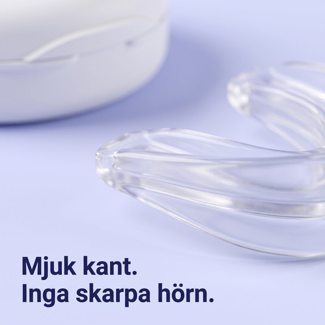 Transparant silikonskena för tänder i praktiskt skyddsetui