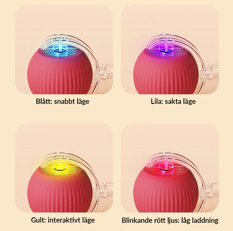 Interaktiv boll-kattleksak som undviker hinder. Aktiverar & stimulerar kattens sinnen med lekfull rörelse.