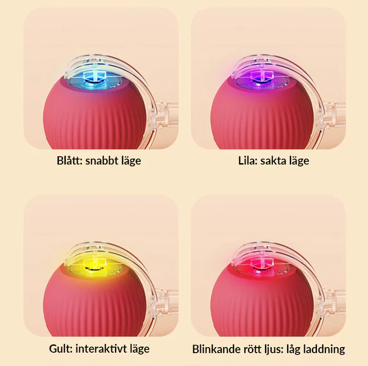 Interaktiv boll-kattleksak som undviker hinder. Aktiverar & stimulerar kattens sinnen med lekfull rörelse.