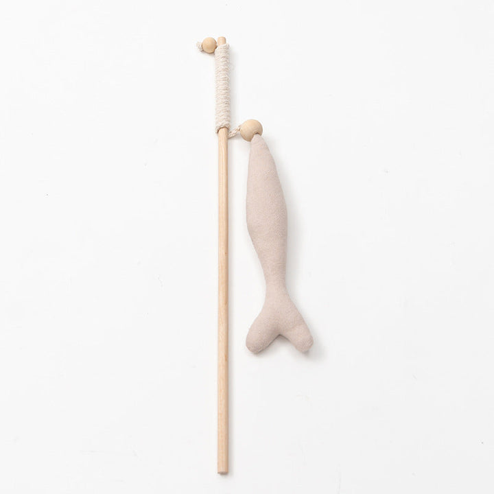 Slitstark canvas fiskleksak, en interaktiv kattleksak som stimulerar kattens naturliga lek.