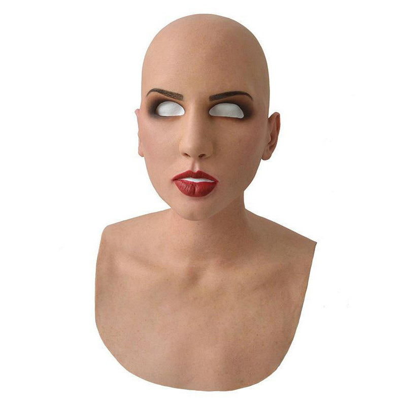 Realistisk Halloween-mask för vuxna, gammal man i latex med detaljrika ansiktsdrag och ansiktshår, perfekt för maskerader.