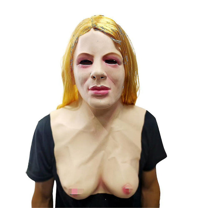 Realistisk Halloween-mask för vuxna, gammal man i latex med detaljrika ansiktsdrag och ansiktshår, perfekt för maskerader.