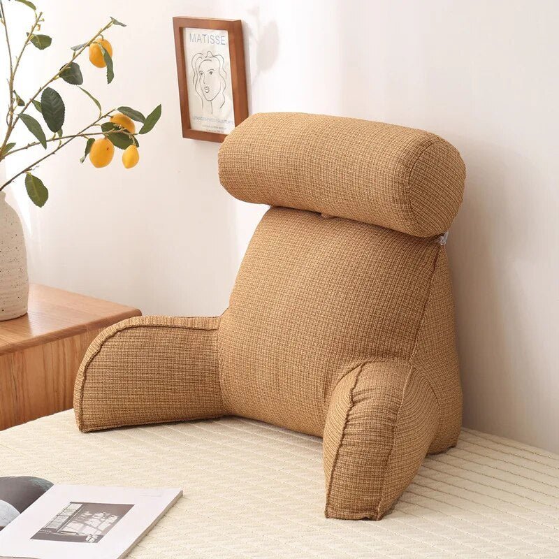 Soffkudde med hög rygg och ergonomisk design för optimal sittkomfort