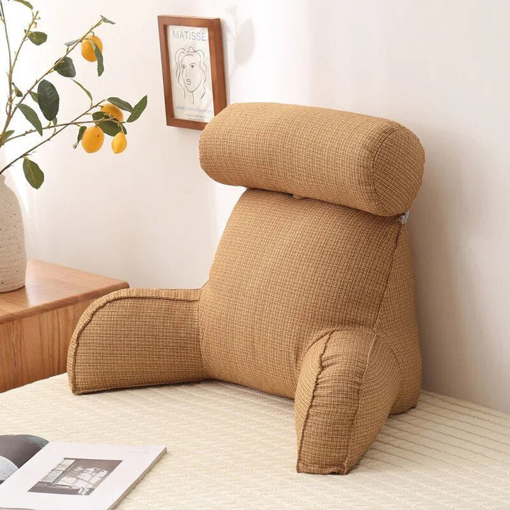 Soffkudde med hög rygg och ergonomisk design för optimal sittkomfort