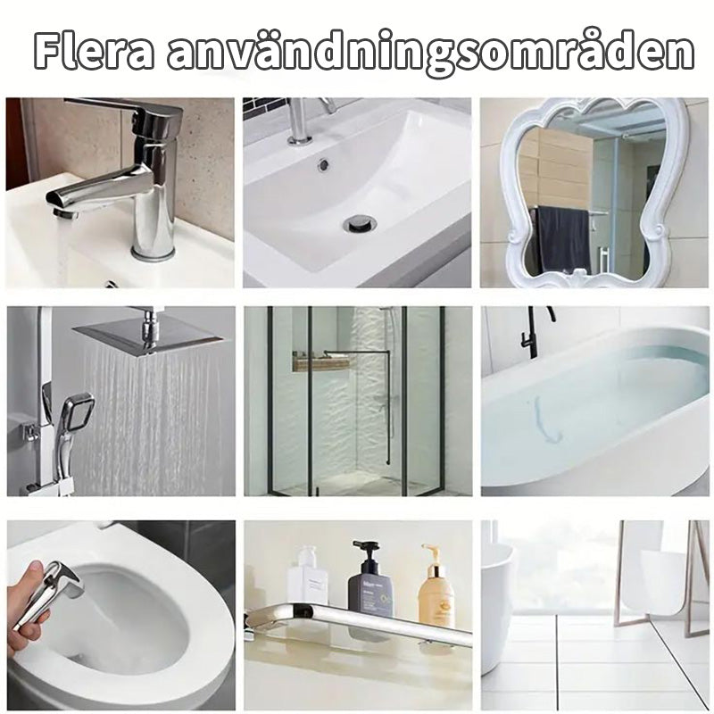 Rengöringsmedel för glas och metallflaskor, grön etikett, miljövänligt, unisex, effektivt mot vattenfläckar och kalk.