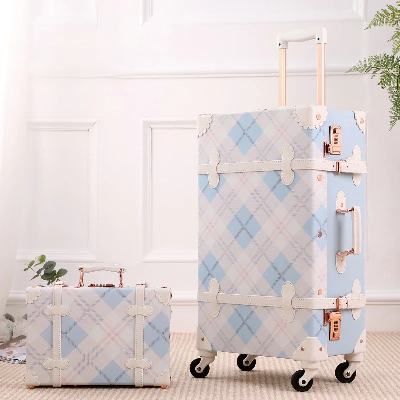 Elegant retro resväskset, tvådelat vintage bagage. Perfekt för stilfulla weekendresor.