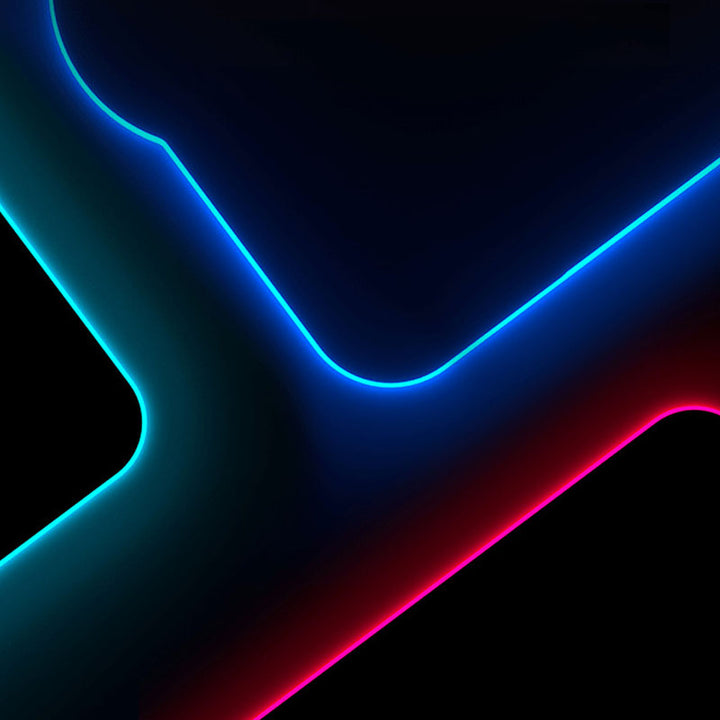 RGB trådlös laddningsmusmatta med stjärnhimmelsdesign, RGB-ljus, mikrotextur, halkfri bas, passar teknik och spel.