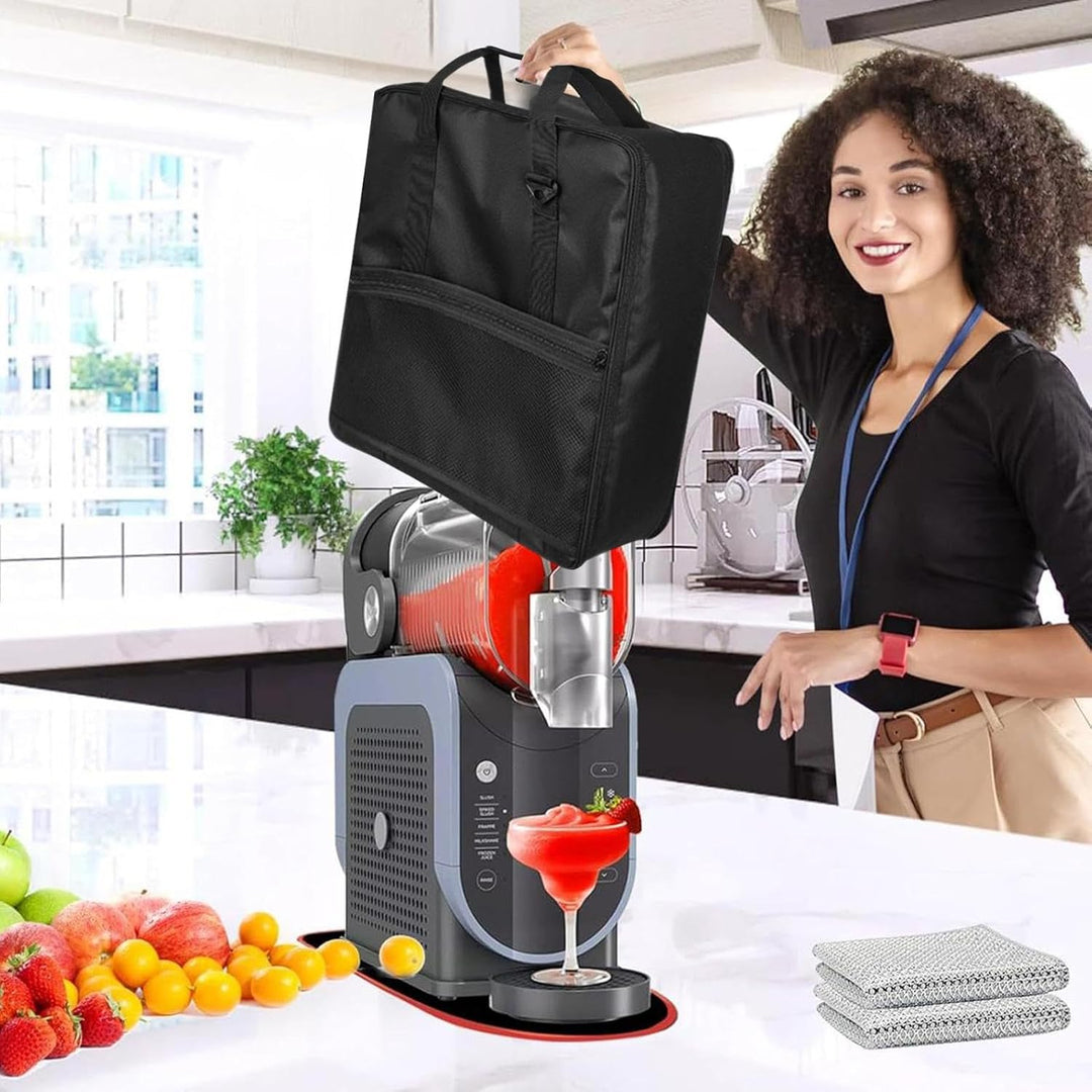Robust förvaringsväska för maskin för frysta drycker. Skyddar din utrustning under transport, perfekt för resor.