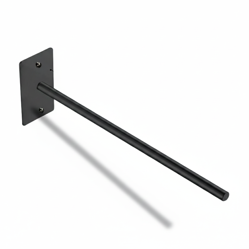 Funktionell handdukshållare i rostfritt stål. Väggmonterad, robust design för badrum.