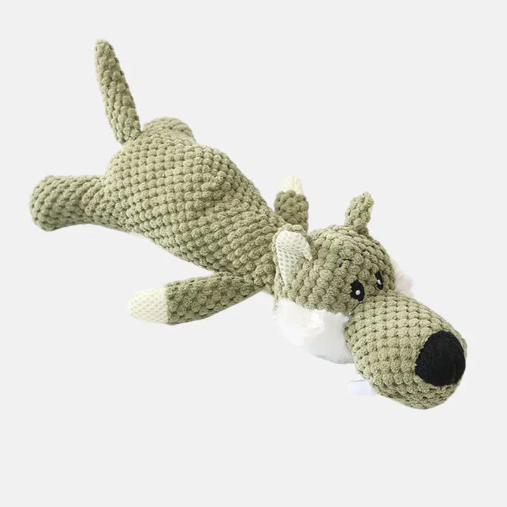 Närbild på hundleksakens textur som främjar tandvård och friska tänder för hunden. Robust.