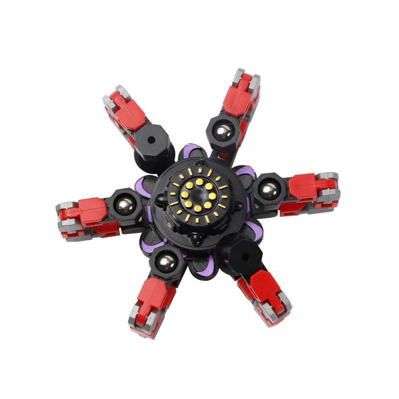 "Röd plast fidget spinner med sugkopp, färgglad och ergonomisk design för barn och vuxna, perfekt för stresslindring."