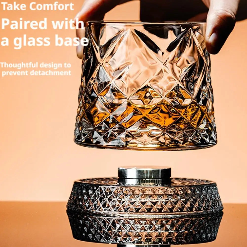 Perfekt present: 2-pack roterande whiskyglas i kristall. Elegant för finsmakaren & hemmabaren.