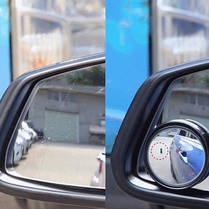 "Roterbara extra backspeglar 360° för bilar, klara glas i silver, svart, vit färg, förbättrar synfält och säkerhet."