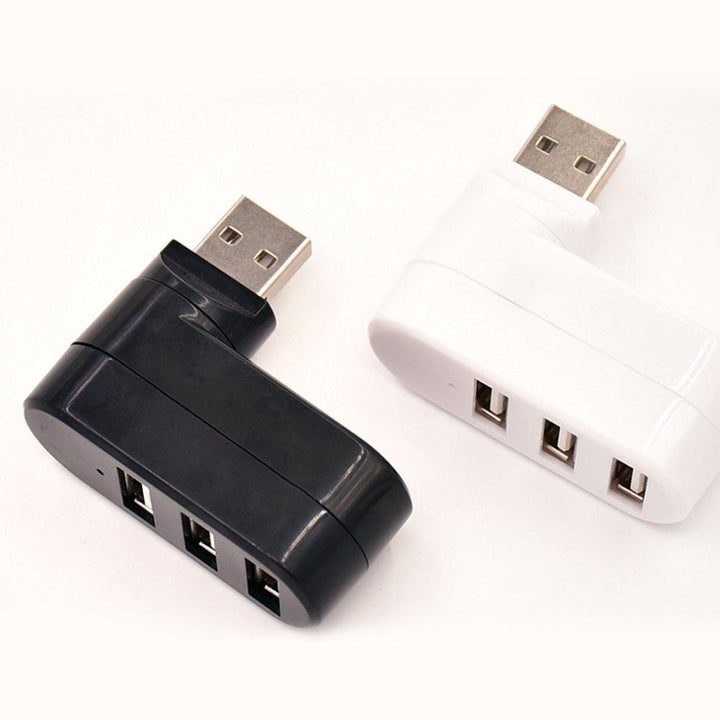 "Roterbart USB-nav med 3 portar, kompakt design, 180 graders rörlighet, optimerar enhetshantering effektivt"