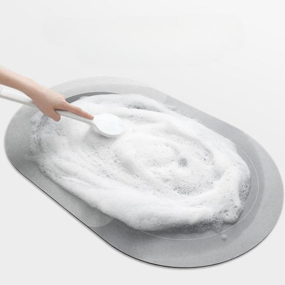 Snabbtorkande badrumšmatta med hög absorptionsförmåga i stilren design