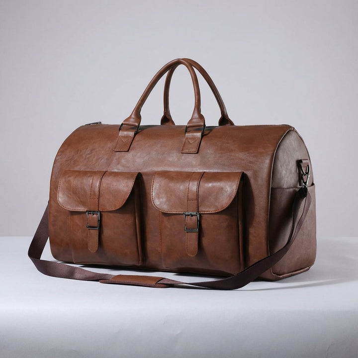 Stilren unisex duffelväska med skofack, idealisk för organiserad packning av bagage under weekendresan.