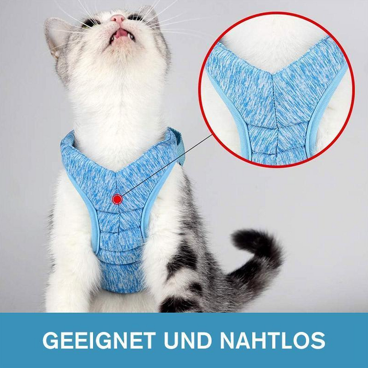 Ger säker kontroll under kattpromenaden; bekväm kattsele med koppel. Justerbar.