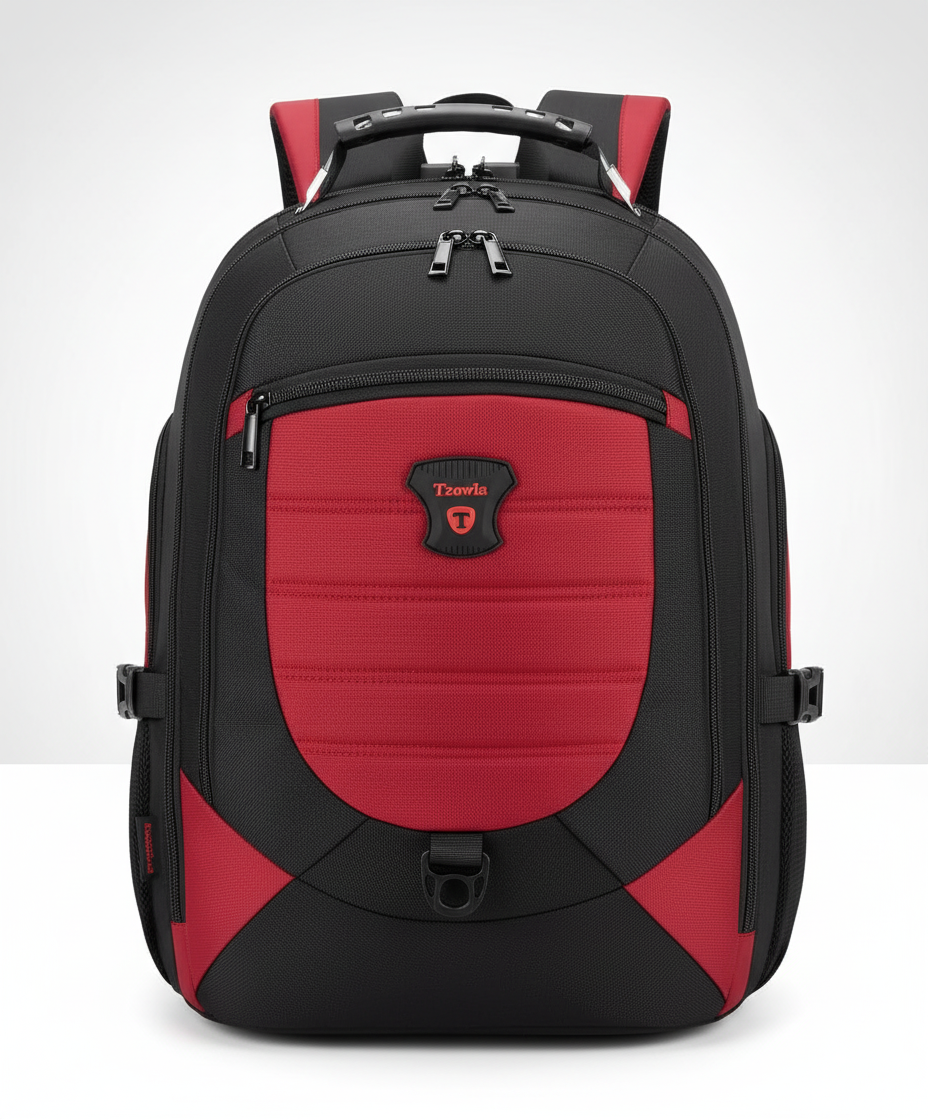 TravelTech ryggsäck för laptop, 40 liter. Smart design med dolda fickor och ergonomiska axelremmar för komfort.