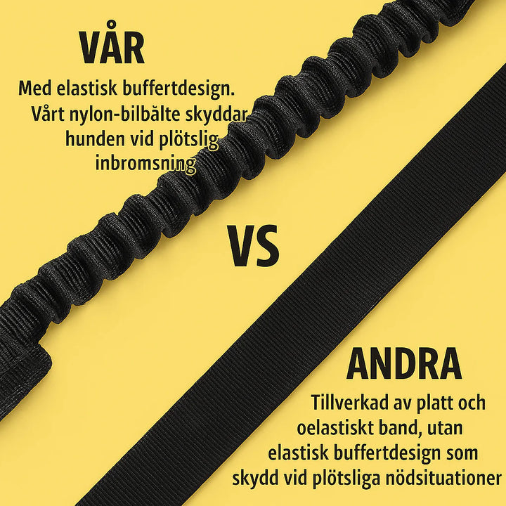 Ge din hund trygg transport med ett säkert, justerbart bilbälte. Stötdämpande design skyddar husdjur i bilen.