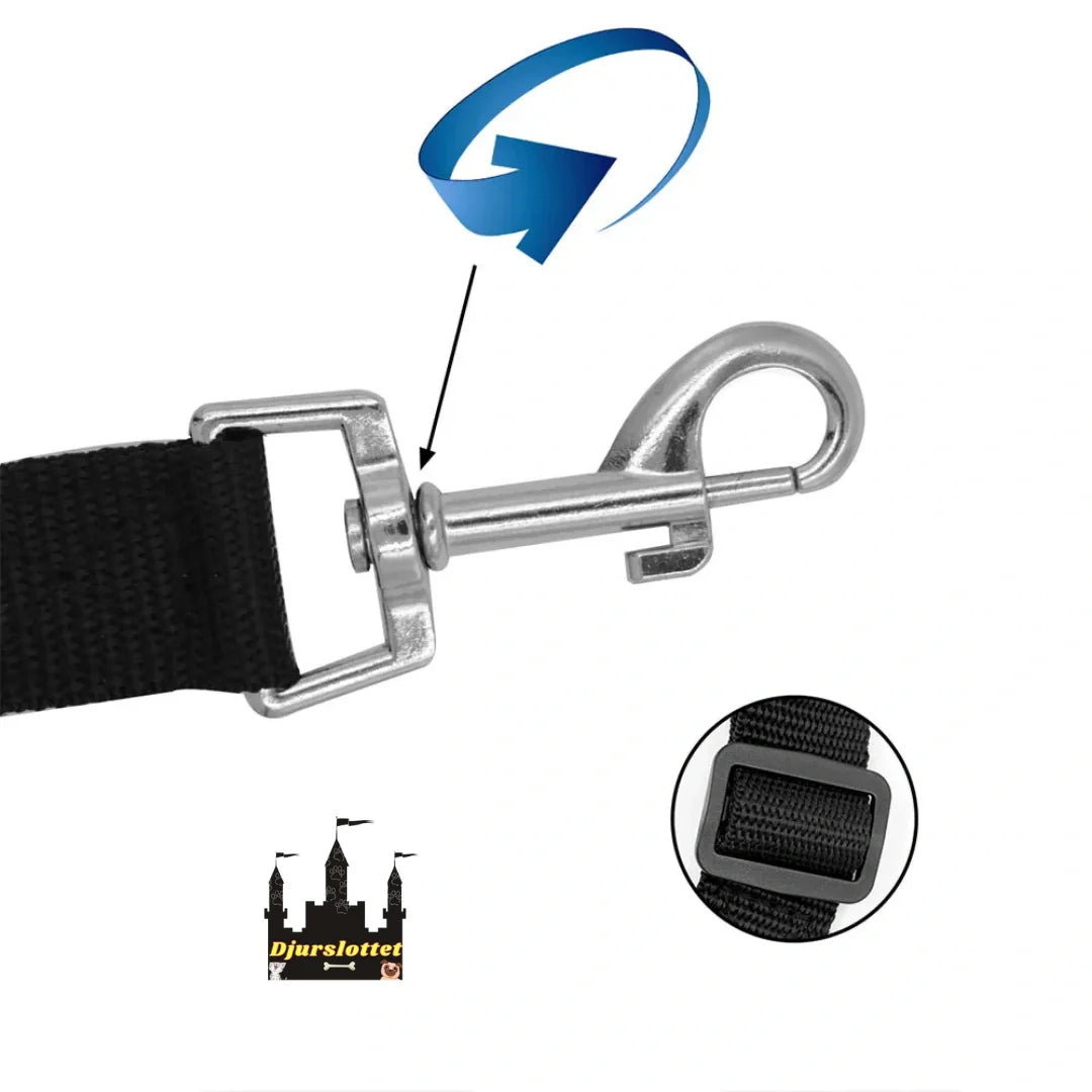 Flexibelt säkerhetsbälte för djur, anpassningsbart för hundar och katter i alla storlekar.