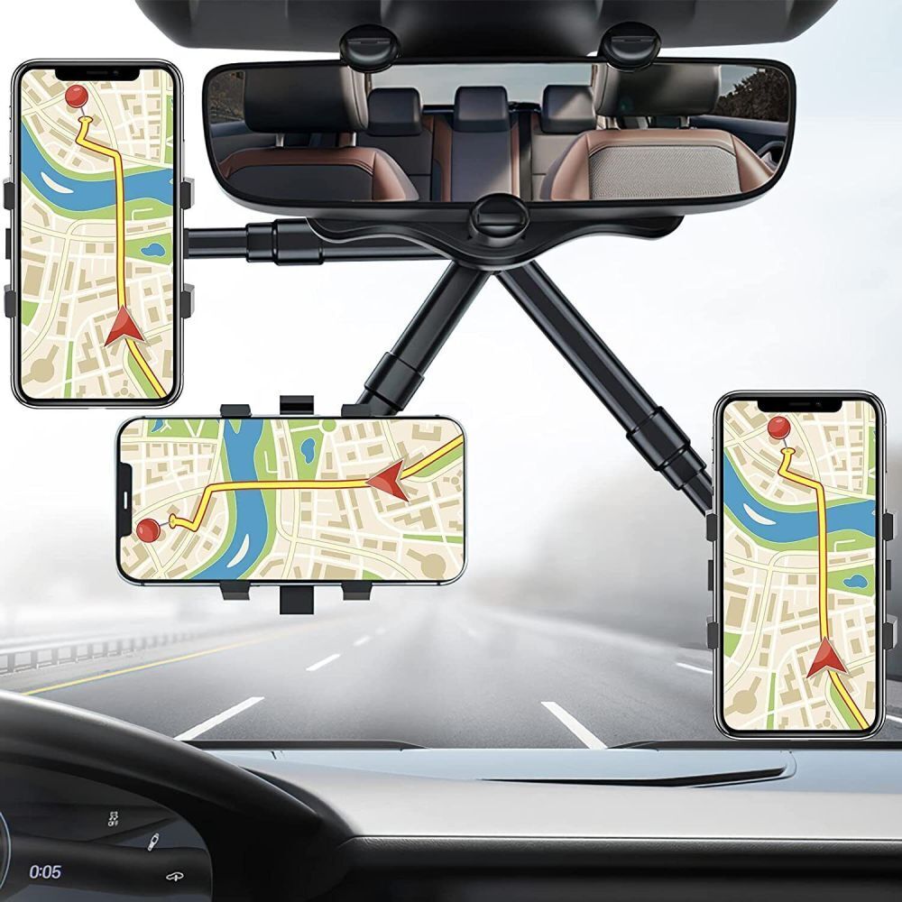 Universell bilhållare för mobil monterad på backspegeln i bilen