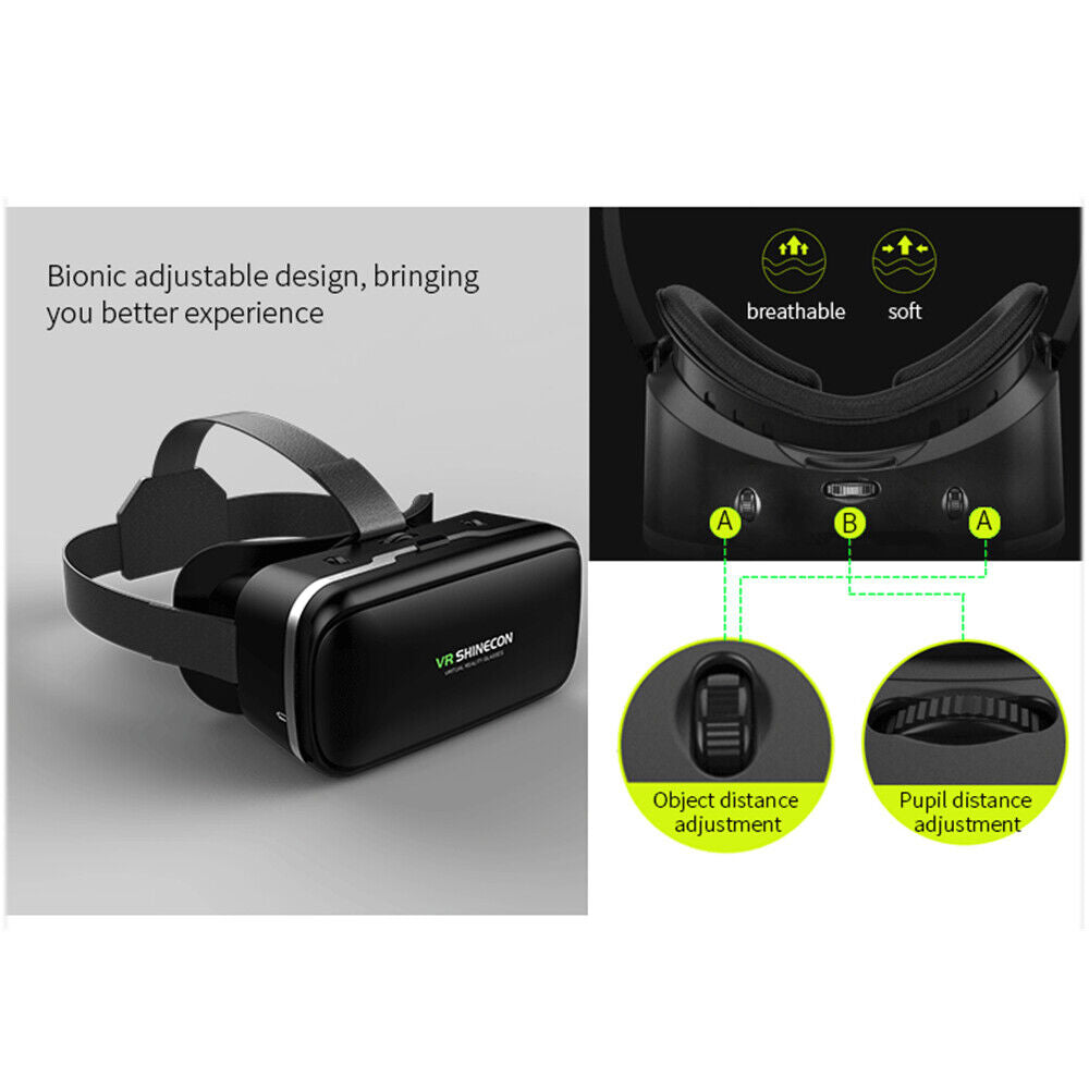 VR glasögon för smartphone med justerbara remmar för bekväm passform vid virtuell verklighet