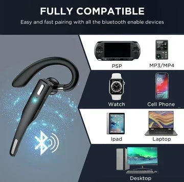 Bluetooth 5.1-headset med brusreducering och laddväska