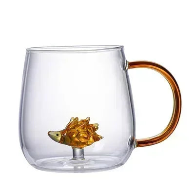 Söt borosilikatglasmugg med unik djurdesign. Perfekt glasmugg för kalla drycker och som present.
