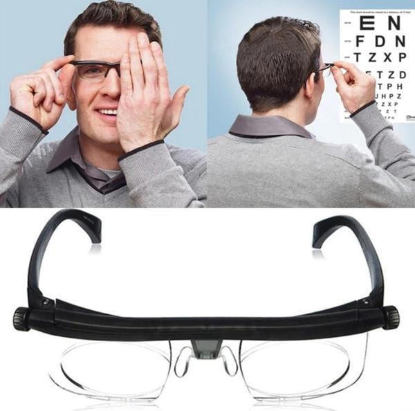 Närbild på justeringsratt för optik och skärpa på glasögon