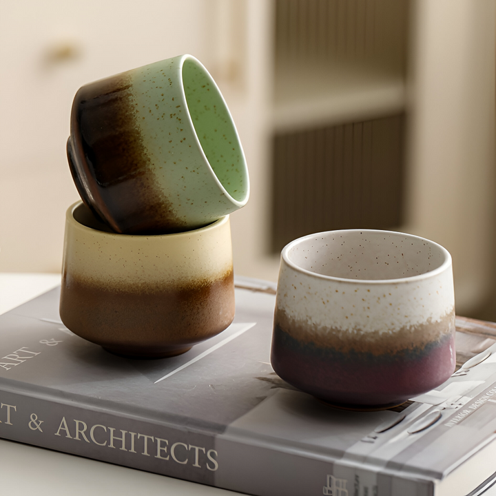 4-pack keramiska kaffekoppar, 200 ml, i matt design som förhöjer köksinredningen elegant.