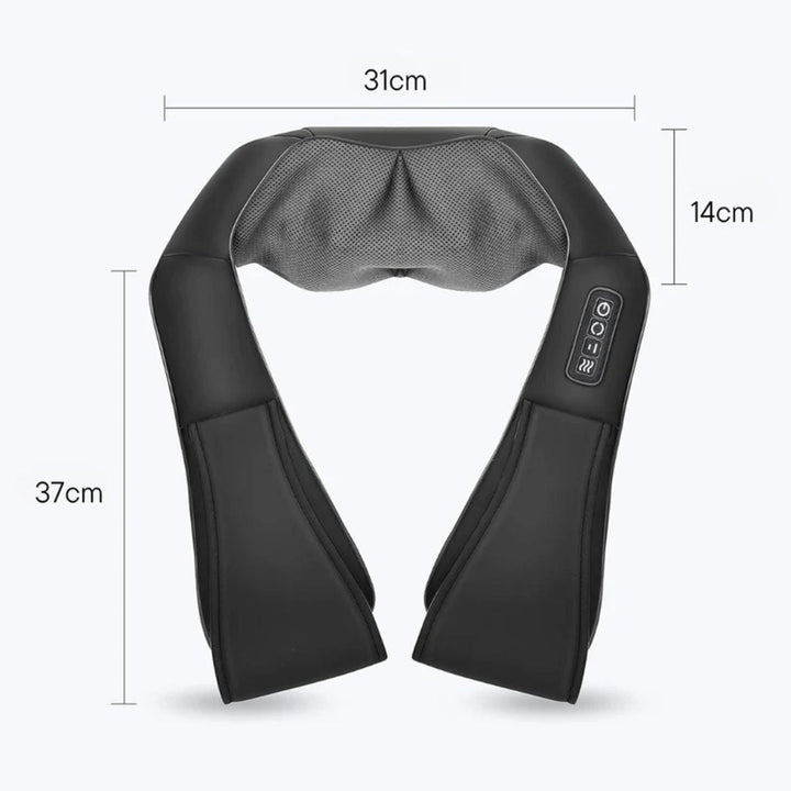 Ergonomisk Shiatsu massageapparat för nack- & ryggmassage med inbyggd värme för djupgående avslappning.