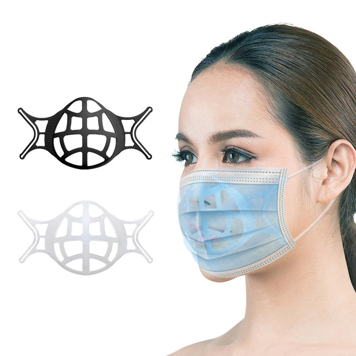 Silikonmaskhållare med 3D-design, mjuk silikon, ökat andningsutrymme, återanvändbar, bekväm för daglig användning.