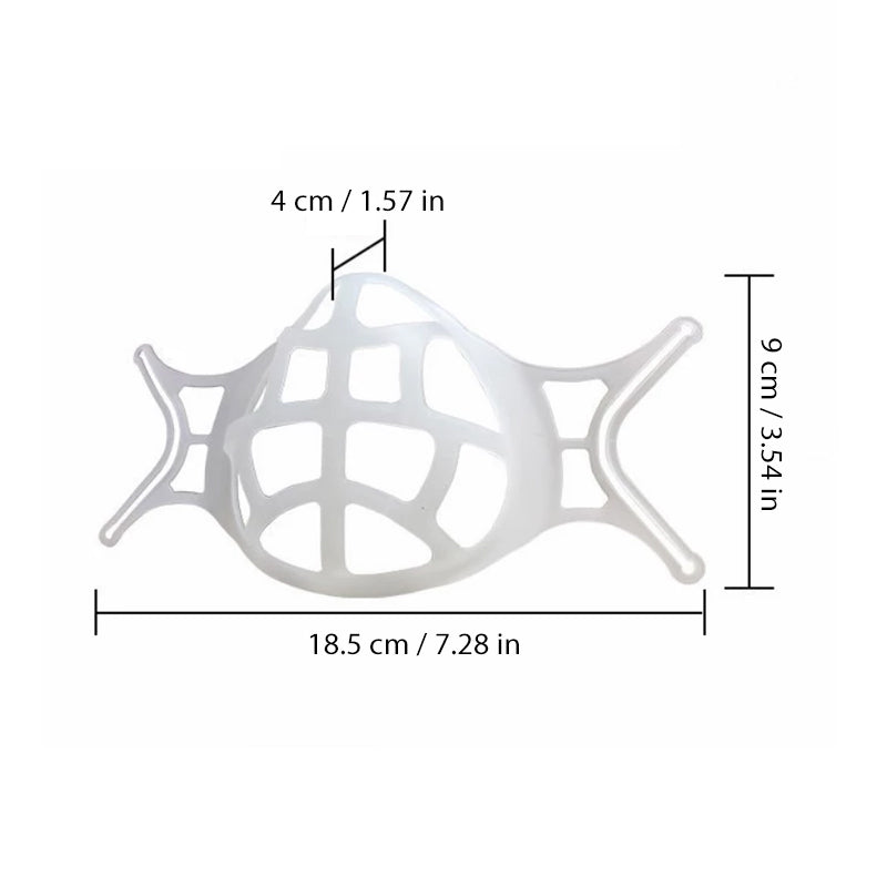 Silikonmaskhållare med 3D-design, mjuk silikon, ökat andningsutrymme, återanvändbar, bekväm för daglig användning.