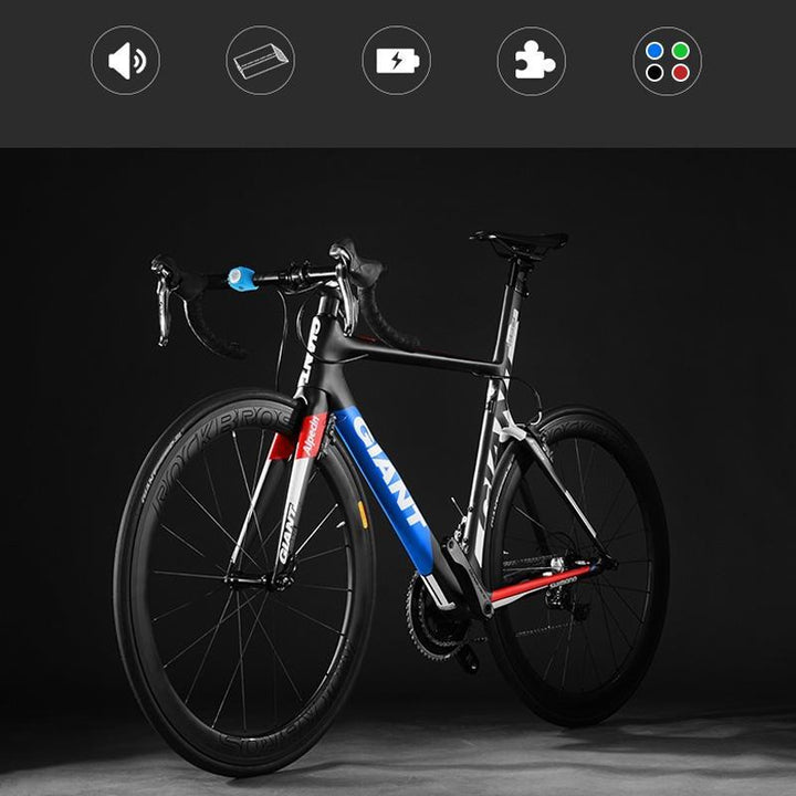 "Silikon ringklocka för cykel på styre, vattentät, lättanvänd, elastisk, modern design, finns i flera färger."