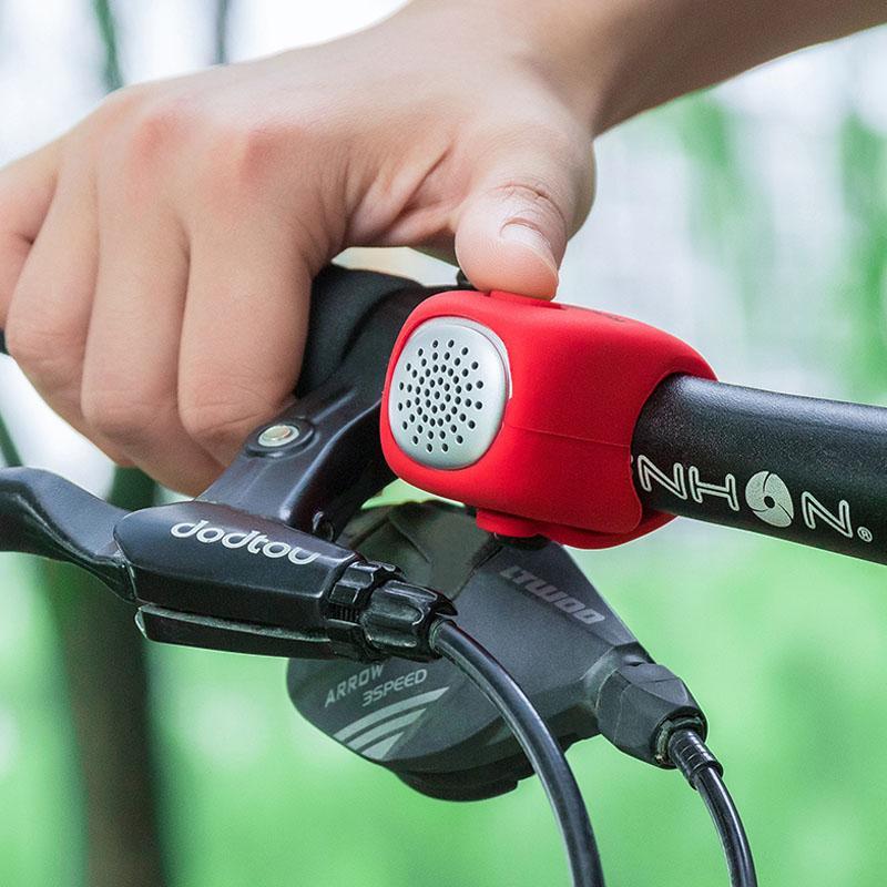 "Silikon ringklocka för cykel på styre, vattentät, lättanvänd, elastisk, modern design, finns i flera färger."