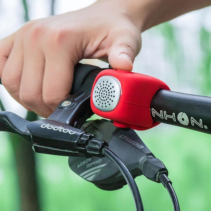 "Silikon ringklocka för cykel på styre, vattentät, lättanvänd, elastisk, modern design, finns i flera färger."