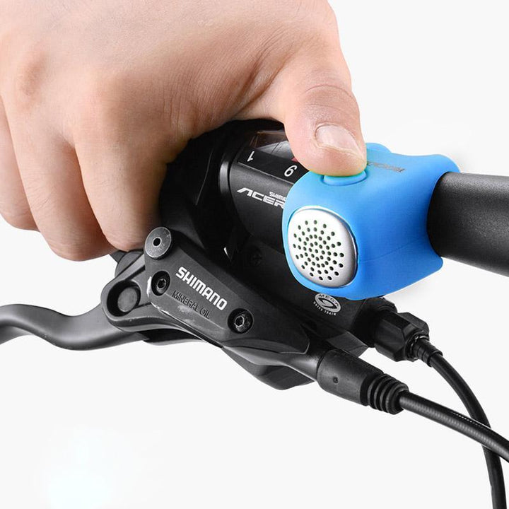 "Silikon ringklocka för cykel på styre, vattentät, lättanvänd, elastisk, modern design, finns i flera färger."