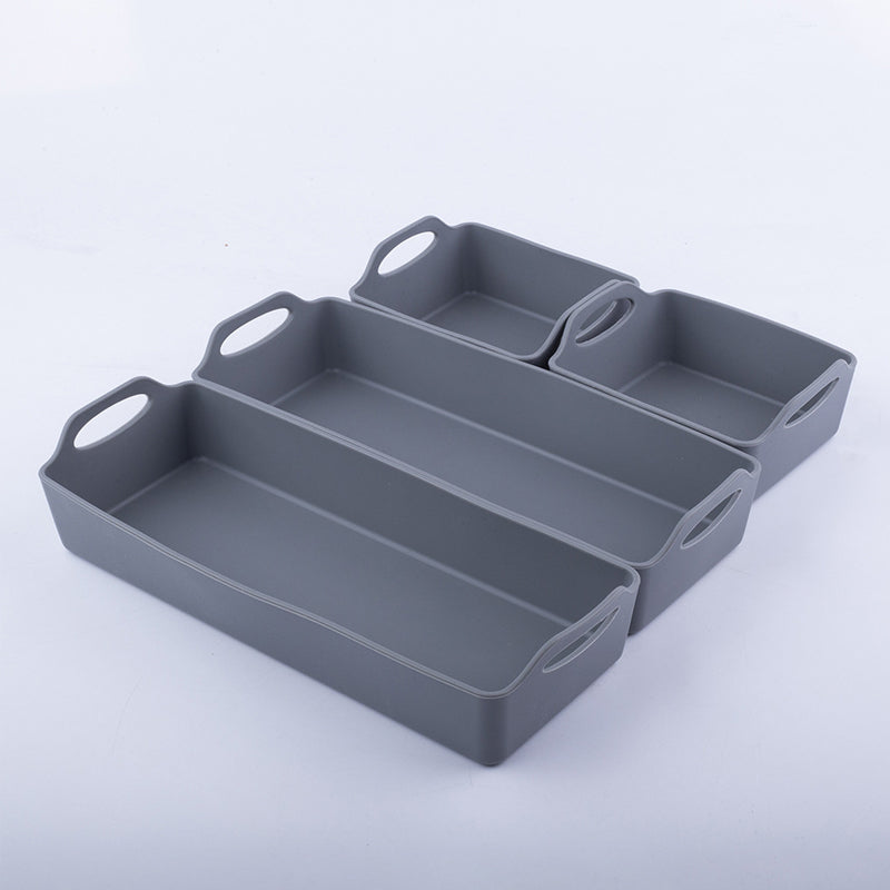 Silikonbakplåt med avdelare och handtag, non-stick, värmetålig, perfekt för effektiv och bekväm matlagning.
