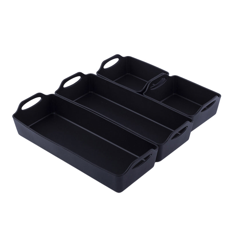 Silikonbakplåt med avdelare och handtag, non-stick, värmetålig, perfekt för effektiv och bekväm matlagning.