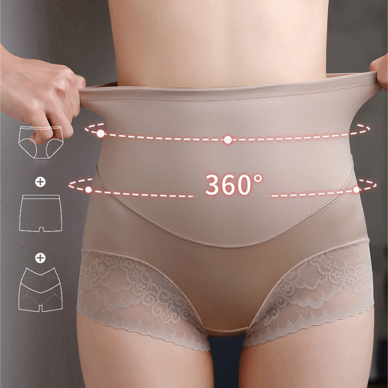 Silkeslen hög midja formande underkläder med 3D höftdesign, sömlös och elastisk för komfort och stöd under kläder.