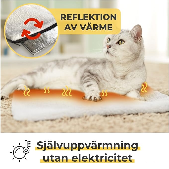 Bekväm självuppvärmande bädd till husdjur. Idealisk för katt och hund som söker extra värme.