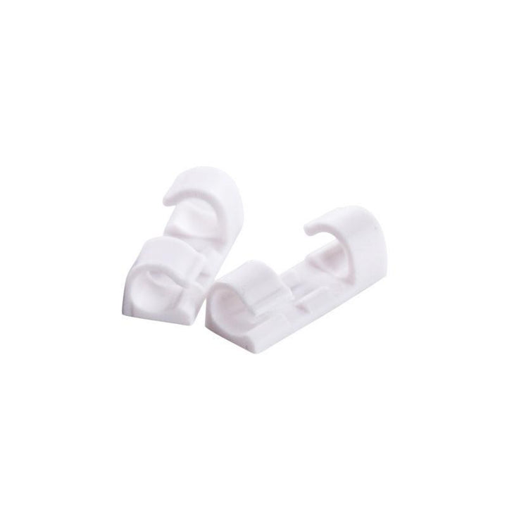 Självhäftande kabelclips för kablar, svart och transparent design, 20-pack, för hem och kontorsorganisering.