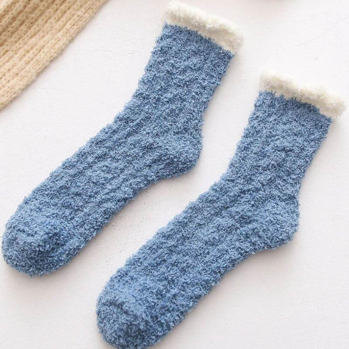 "Självvärmande damtermostrumpor med fleece, elegant design, finns i vit, grön, rosa, lila, blå, grå, brun."