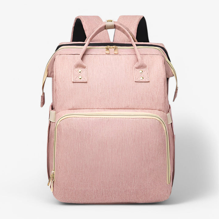 Föräldraryggsäck med utdragbar babysäng. Multifunktionell skötväska för babyprodukter och omvårdnad.