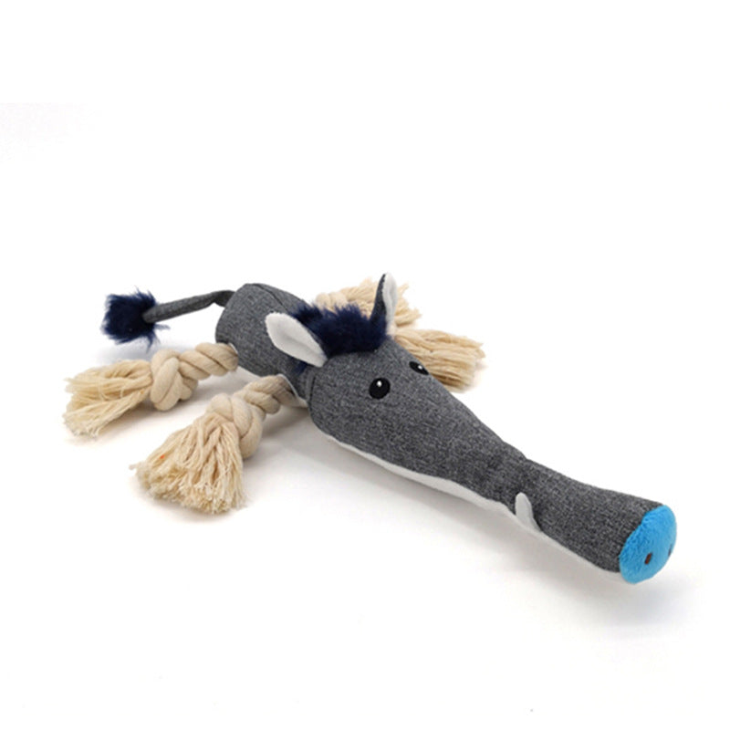 Ergonomisk tuggleksak med texturer för massage av tandköttet. Perfekt för valparnas utveckling och hundtandvård.