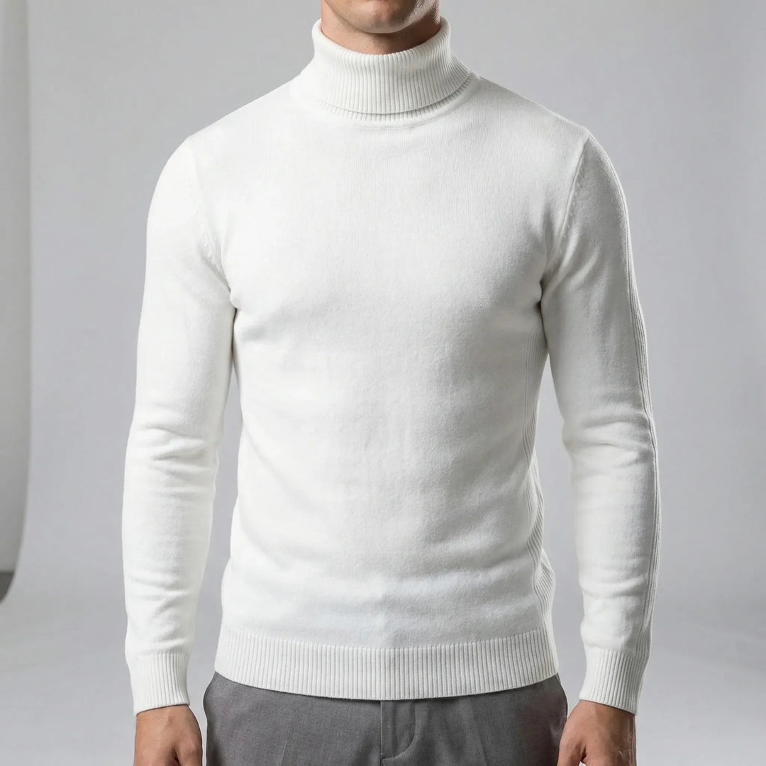 Elegant smalskuren herrpolotröja Mason. Mjuk stickad tröja med optimal passform för modern stil.