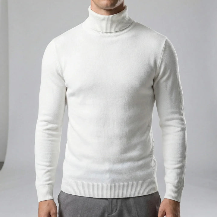 Elegant smalskuren herrpolotröja Mason. Mjuk stickad tröja med optimal passform för modern stil.
