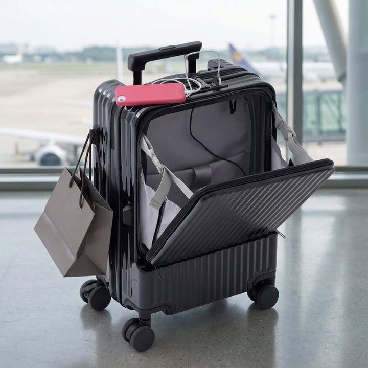Smart kabinkoffert CarryNex med frontöppning för enkel åtkomst. Perfekt handbagage för organiserade resor.
