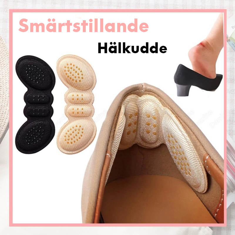Smärtlindrande självhäftande hälkudde för skor unisex i beige, svart och rosa, motverkar skoskav, flera färger.