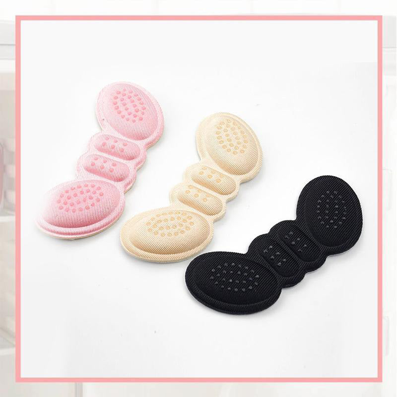 Smärtlindrande självhäftande hälkudde för skor unisex i beige, svart och rosa, motverkar skoskav, flera färger.